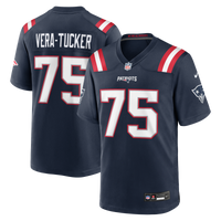 New England Patriots Alijah Vera-Tucker Nike Navy Team Game Jersey