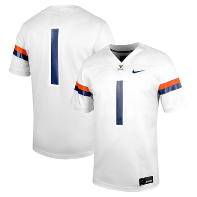 #1 Virginia Cavaliers Nike Untouchable Football Jersey – White