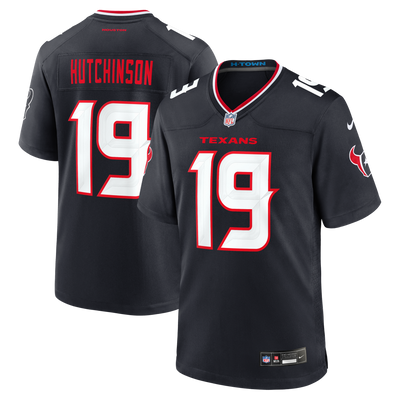 Houston Texans Xavier Hutchinson Nike Navy Team Game Jersey