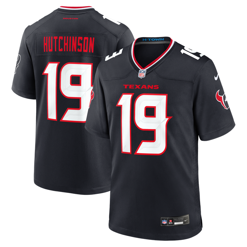 Houston Texans Xavier Hutchinson Nike Navy Team Game Jersey