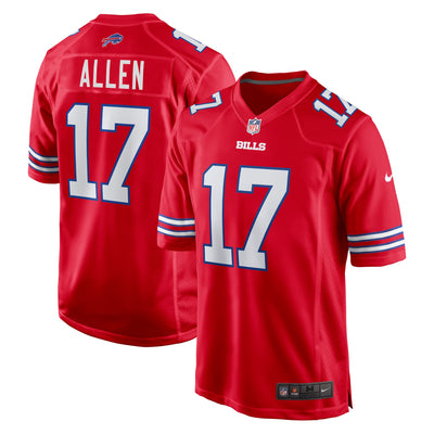 Buffalo Bills Josh Allen Nike Red Alternate Game Jersey