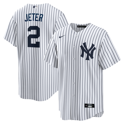 New York Yankees Derek Jeter Nike White Home Retired Player Replica Jersey