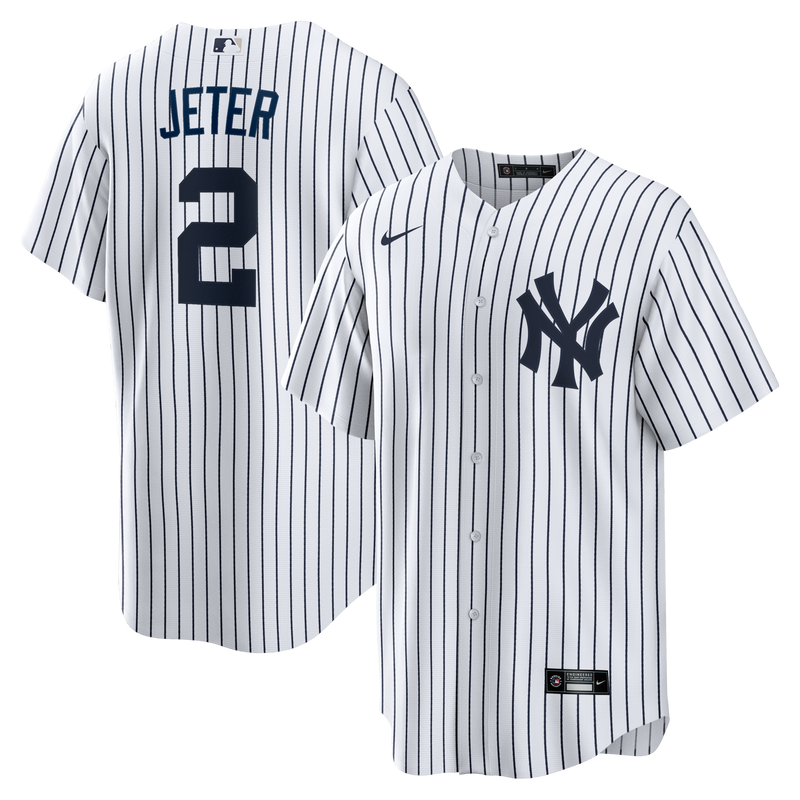 New York Yankees Derek Jeter Nike White Home Retired Player Replica Jersey