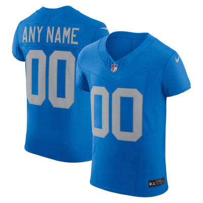 Detroit Lions Nike Blue Alternate Vapor F.U.S.E. Elite Custom Jersey