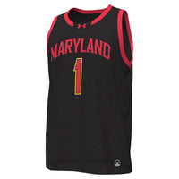 #1 Maryland Terrapins Under Armour Replica Basketball Jersey - Black
