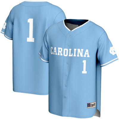 #1 North Carolina Tar Heels GameDay Greats Lightweight Baseball Jersey - Carolina Blue