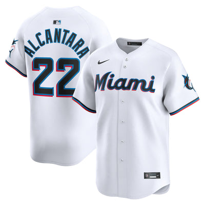 Miami Marlins Sandy Alcantara Nike White Home Limited Player Jersey