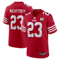 San Francisco 49ers Christian McCaffrey Nike Scarlet 80th Anniversary Game Jersey