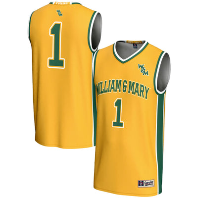 #1 William & Mary Tribe GameDay Greats Lightweight Basketball Jersey - Gold