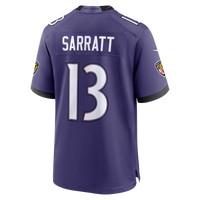 Baltimore Ravens Elijah Sarratt Nike Purple Team Game Jersey
