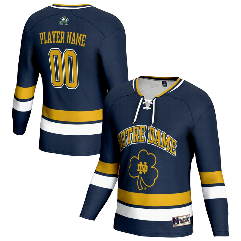 Notre Dame Fighting Irish GameDay Greats NIL Pick-A-Player Lightweight Hockey Jersey - Navy