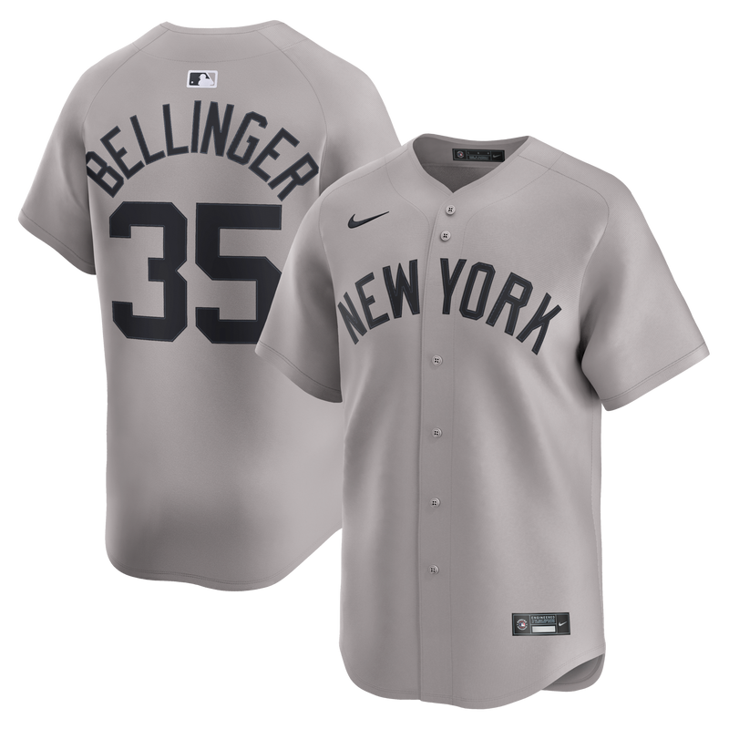New York Yankees Cody Bellinger Nike Gray Road Limited Player Jersey