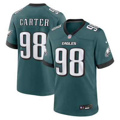 Philadelphia Eagles Jalen Carter Nike Midnight Green Team Game Jersey