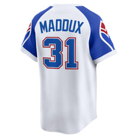 Atlanta Braves Greg Maddux Nike White Throwback Cooperstown Collection Limited Jersey