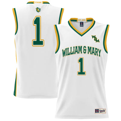 #1 William & Mary Tribe GameDay Greats Lightweight Basketball Jersey - White