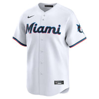 Miami Marlins Nike White Home Limited Custom Jersey