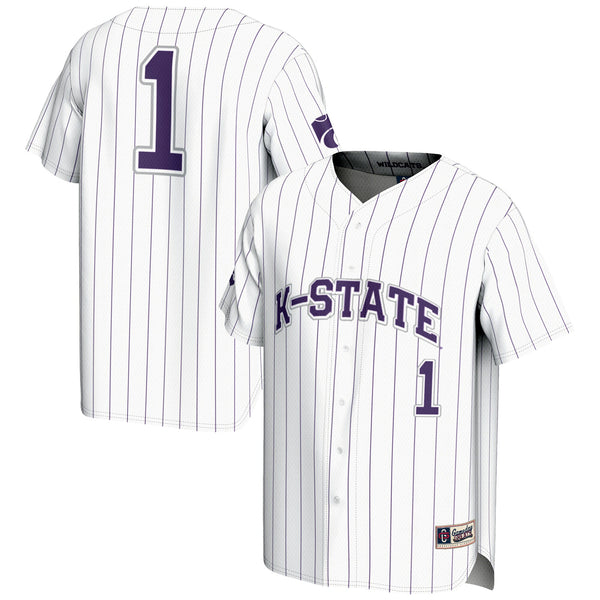 #1 Kansas State Wildcats GameDay Greats Lightweight Baseball Jersey - White