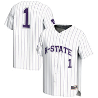#1 Kansas State Wildcats GameDay Greats Lightweight Baseball Jersey - White