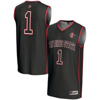 #1 San Diego State Aztecs GameDay Greats Lightweight Basketball Fashion Jersey - Black