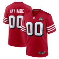 San Francisco 49ers Nike Scarlet 80th Anniversary Alternate Custom Game Jersey