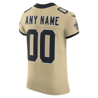 New Orleans Saints Nike Gold Alternate Vapor F.U.S.E. Elite Custom Jersey