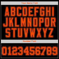 Custom Black Orange-Black Authentic Baseball Jersey