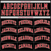 Custom Black Red-Cream Round Neck Rib-Knit Basketball Jersey