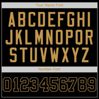 Custom Black Black-Old Gold Authentic Baseball Jersey