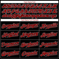 Custom Black Red-White Authentic Baseball Jersey