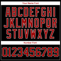 Custom Black Red-White Authentic Baseball Jersey