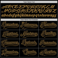 Custom Black Black-Old Gold Authentic Baseball Jersey