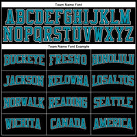 Custom Black Teal-White Authentic Throwback Basketball Jersey