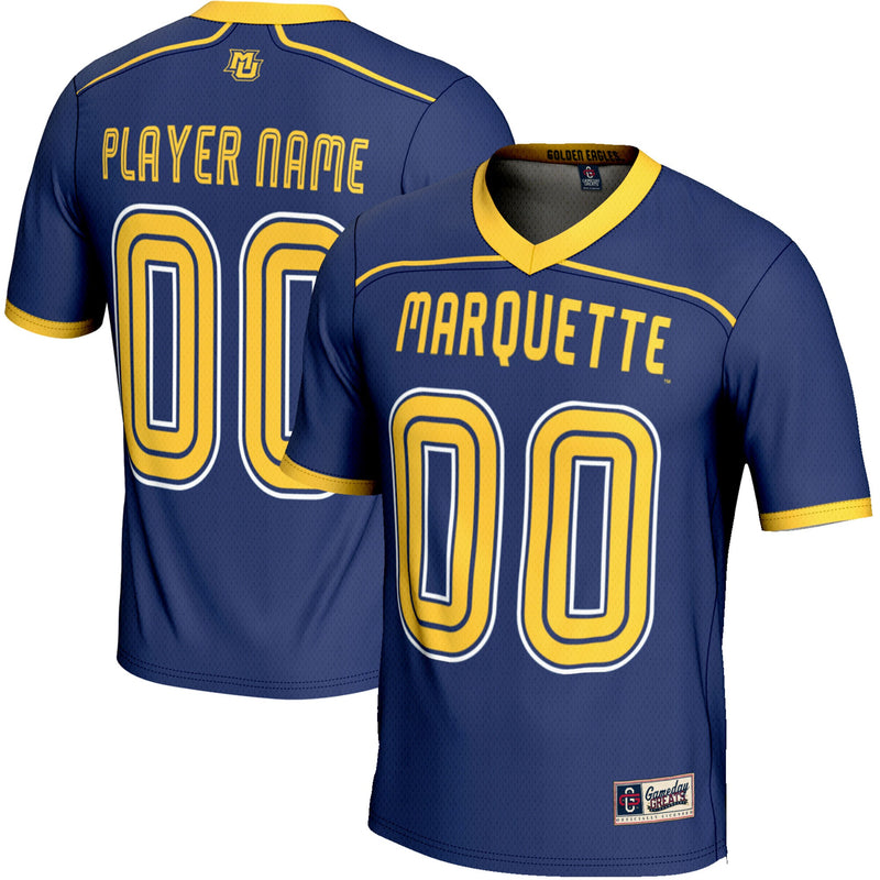 Marquette Golden Eagles GameDay Greats NIL Pick-A-Player Lightweight Lacrosse Jersey - Navy
