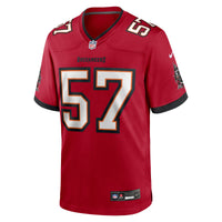 Tampa Bay Buccaneers John Bullock Nike Red Team Game Jersey