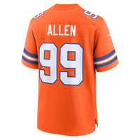 Denver Broncos Zach Allen Nike Orange Alternate Game Jersey