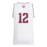 #12 Texas A&M Aggies adidas Replica Swingman Jersey - White
