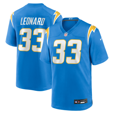 Los Angeles Chargers Deane Leonard Nike Powder Blue Game Player Jersey