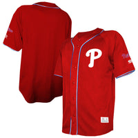 Philadelphia Phillies Stitches Red Team Color Full-Button Fashion Jersey