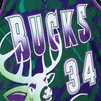 Milwaukee Bucks Mitchell & Ness Ray Allen 1996 Team Marble Swingman Jersey - Green
