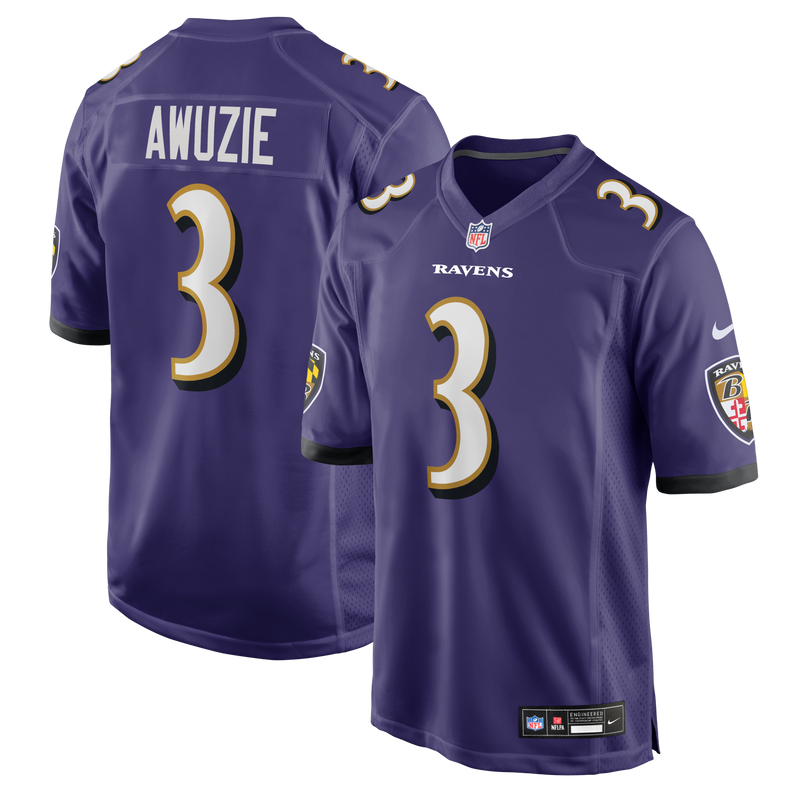 Baltimore Ravens Chidobe Awuzie Nike Purple Team Game Jersey