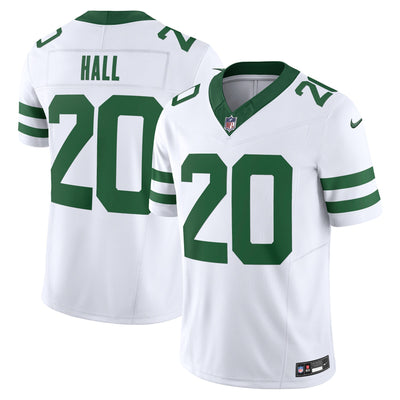 New York Jets Breece Hall Nike Legacy White Vapor F.U.S.E. Limited Jersey