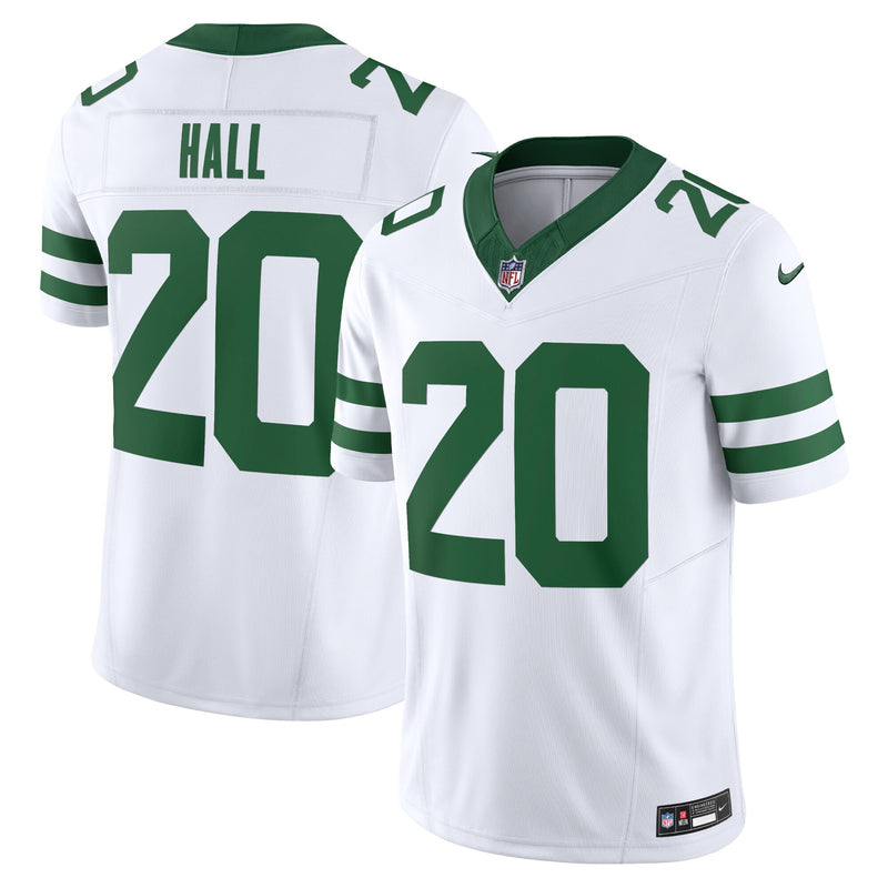 New York Jets Breece Hall Nike Legacy White Vapor F.U.S.E. Limited Jersey