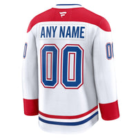 Montreal Canadiens Fanatics White Away Premium Custom Jersey