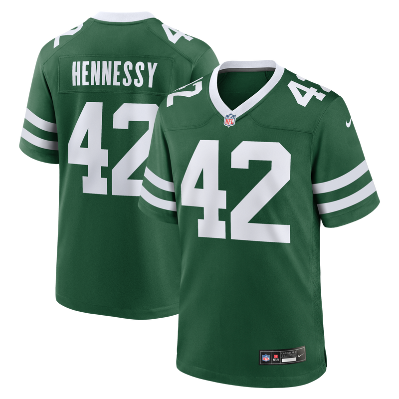 New York Jets Thomas Hennessy Nike Legacy Green Team Game Jersey