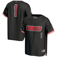 #1 San Diego State Aztecs GameDay Greats Lightweight Baseball Fashion Jersey - Black