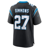 Carolina Panthers Isaiah Simmons Nike Black Team Game Jersey