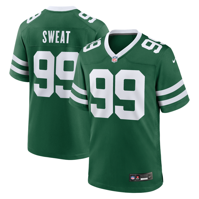 New York Jets T'Vondre Sweat Nike Legacy Green Team Game Jersey