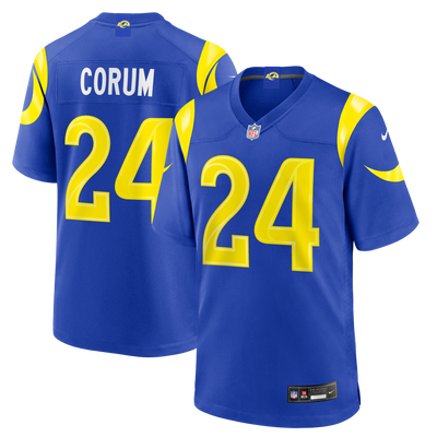 Los Angeles Rams Blake Corum Nike Royal Game Jersey