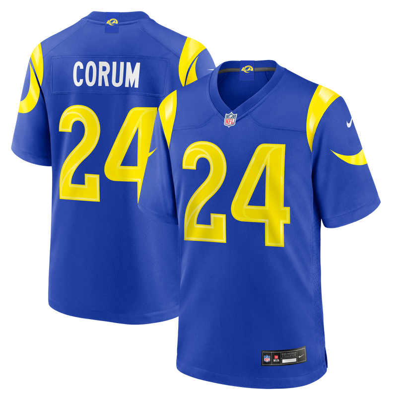 Los Angeles Rams Blake Corum Nike Royal Game Jersey
