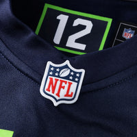 Seattle Seahawks Grey Zabel Nike College Navy Team Game Jersey